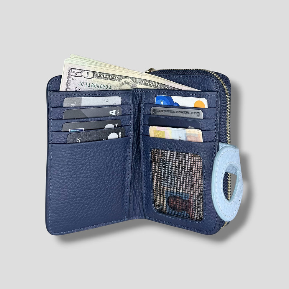 Miniatura: Mar Wallet / NavyBlue - Light Blue - Caramelo