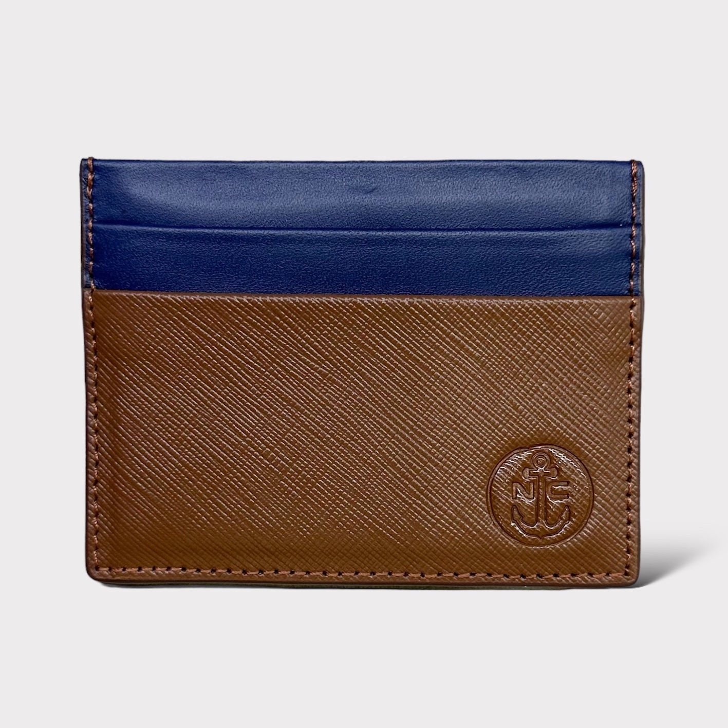 PortaTarjetas LUX | Saffiano Brandy-Blue