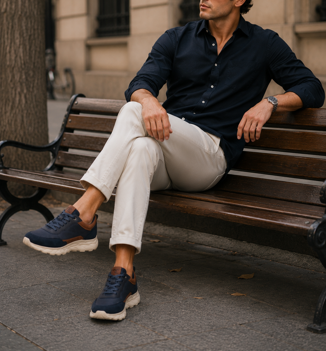 Dante Sneakers / Azul-Marron