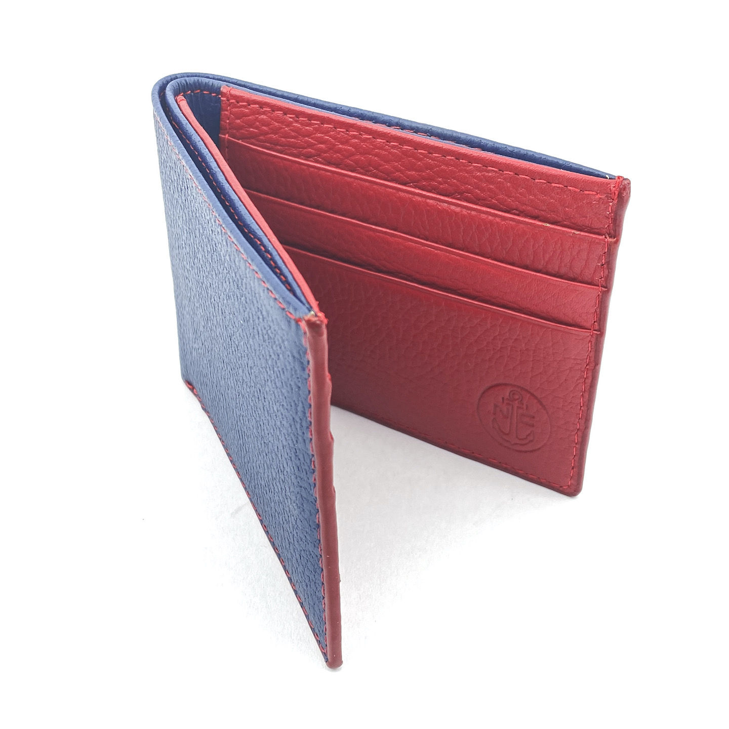 Billetera Clasica Azul-Rojo