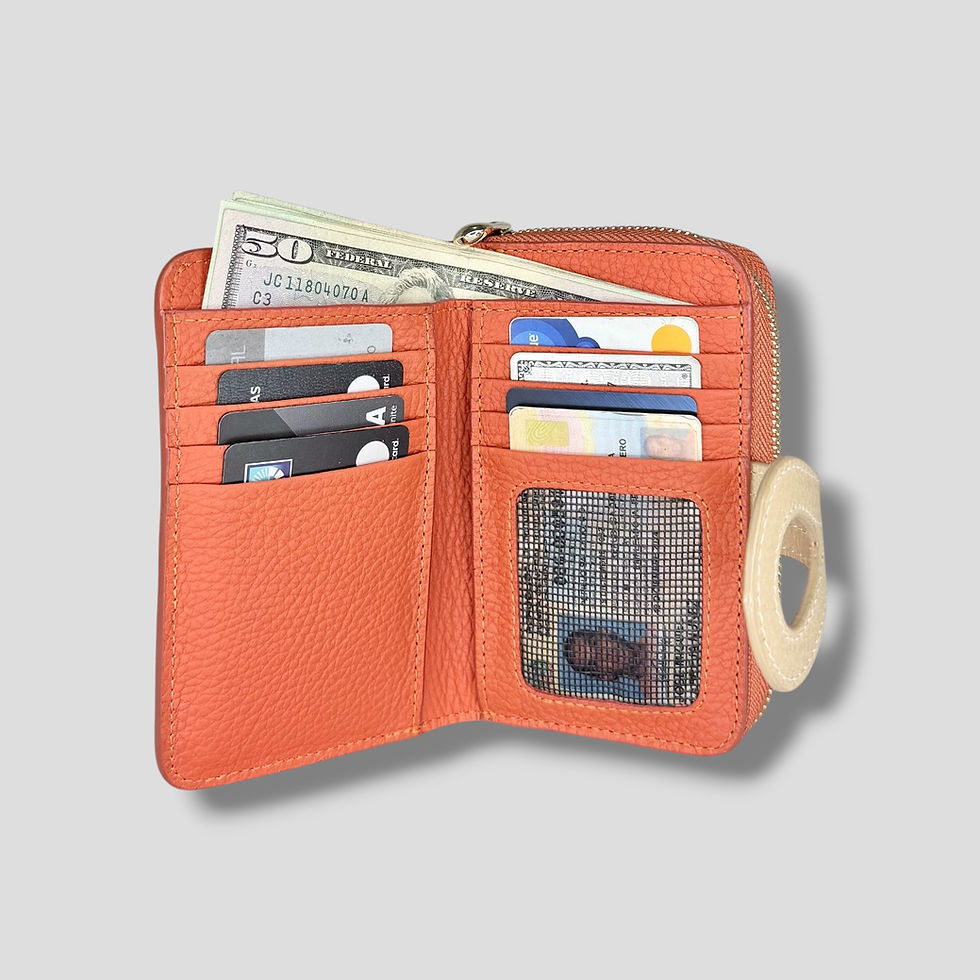 Miniatura: Mar Wallet / Naranja - Marfil - Dark Caramel