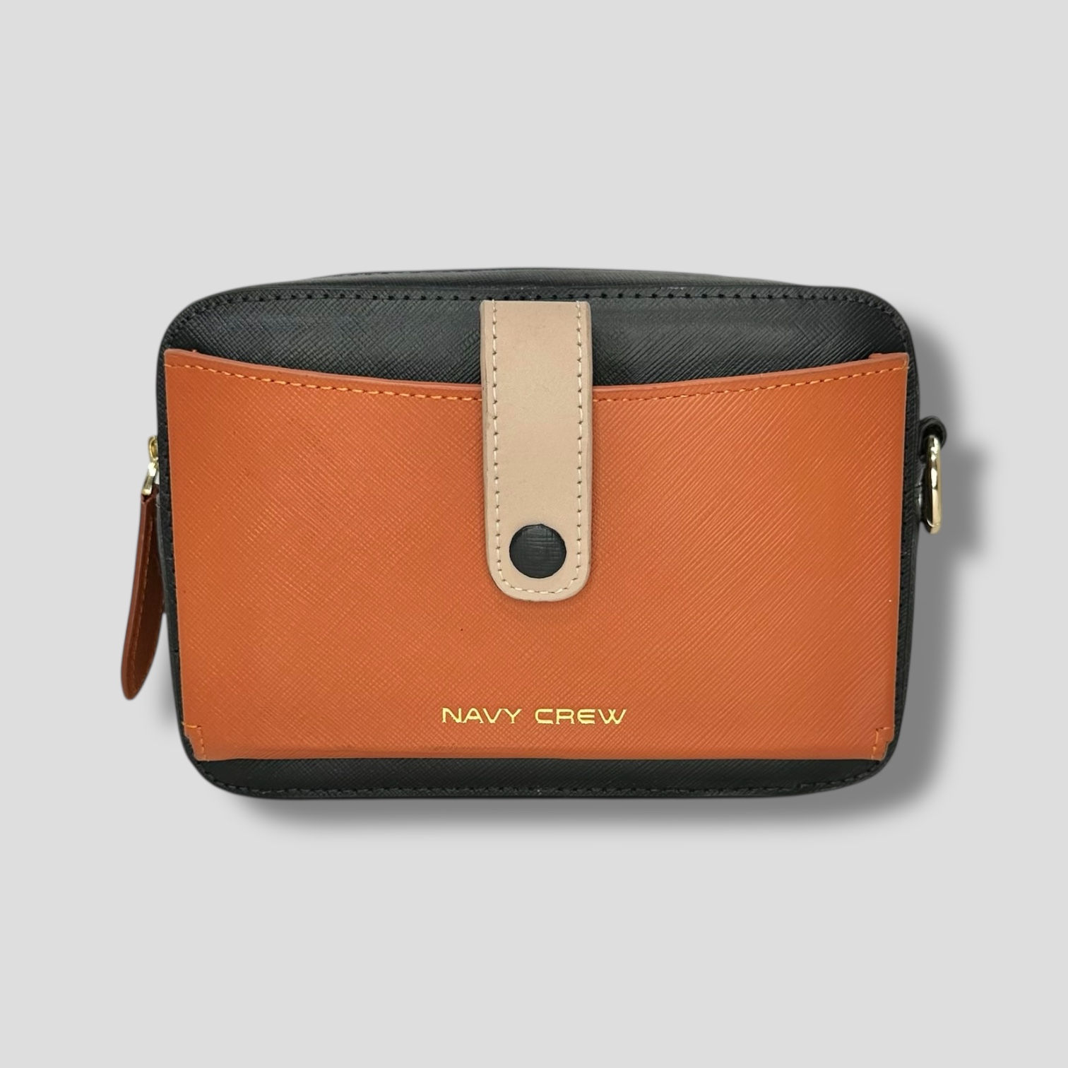 Mia Camera Bag | Negro-Naranja | Pocket