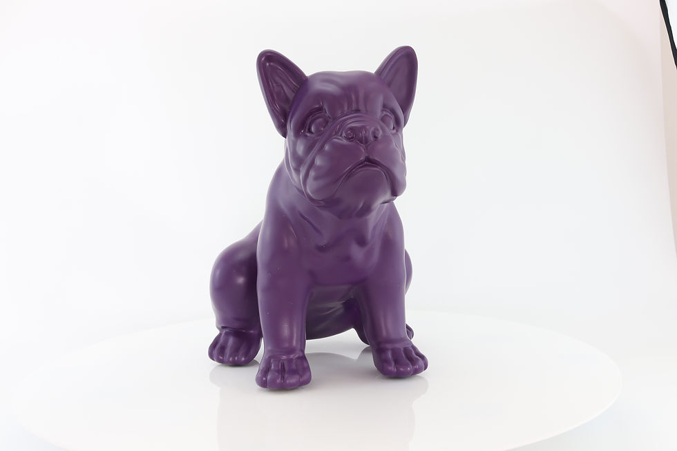 Deep Purple Sitting Bulldog