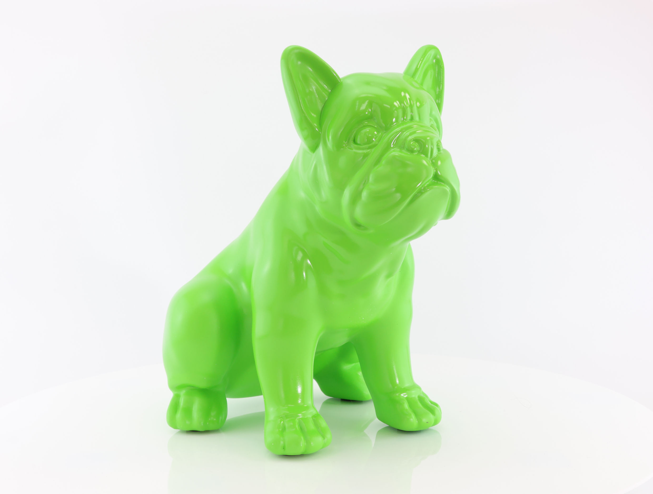 Lime Green Sitting Bulldog
