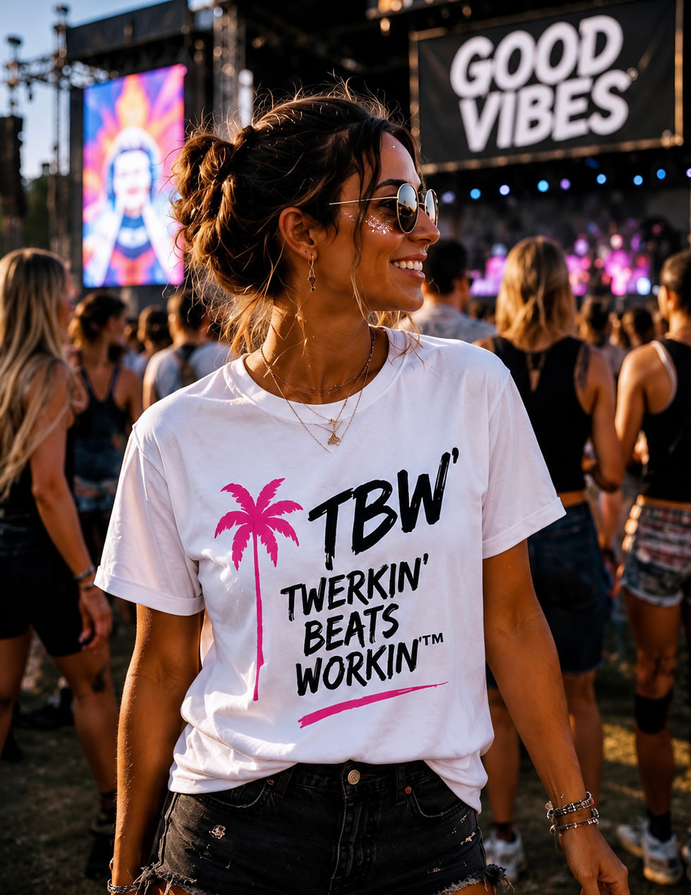 Thumbnail: TBW By Twerkin’ Beats Workin’™ Palm Signature Graphic Tee