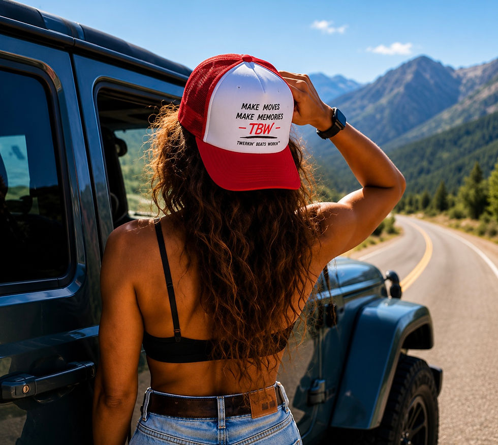 Thumbnail: Make Moves, Make Memories by Twerkin’ Beats Workin’™ Trucker Hat