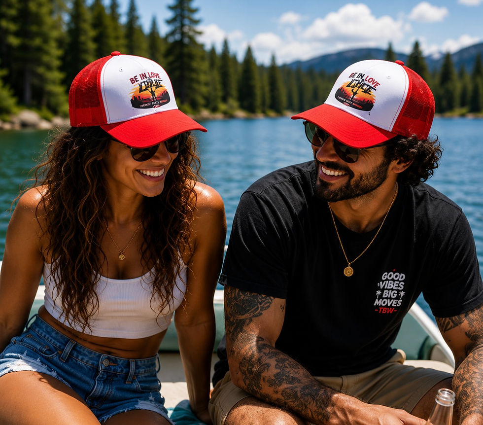 Thumbnail: Be In Love With Life Trucker Hat – Twerkin’ Beats Workin’™