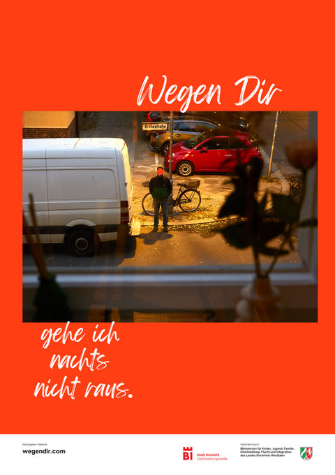 Kampagne "Wegen Dir" zum Internationalen Tag gegen Gewalt an Frauen 2025