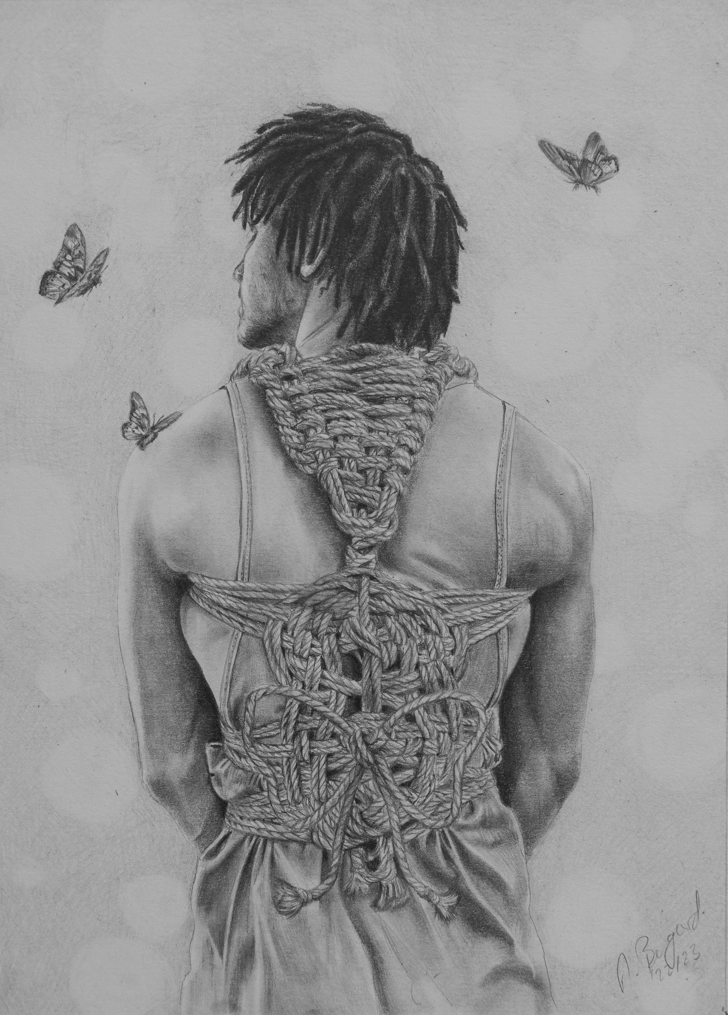 Bow Back - original drawing