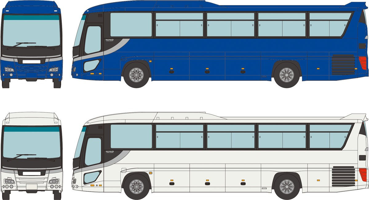 Tomytec 341697 - The Bus Collection Hino Selega Tour Bus (2 Cars Set)