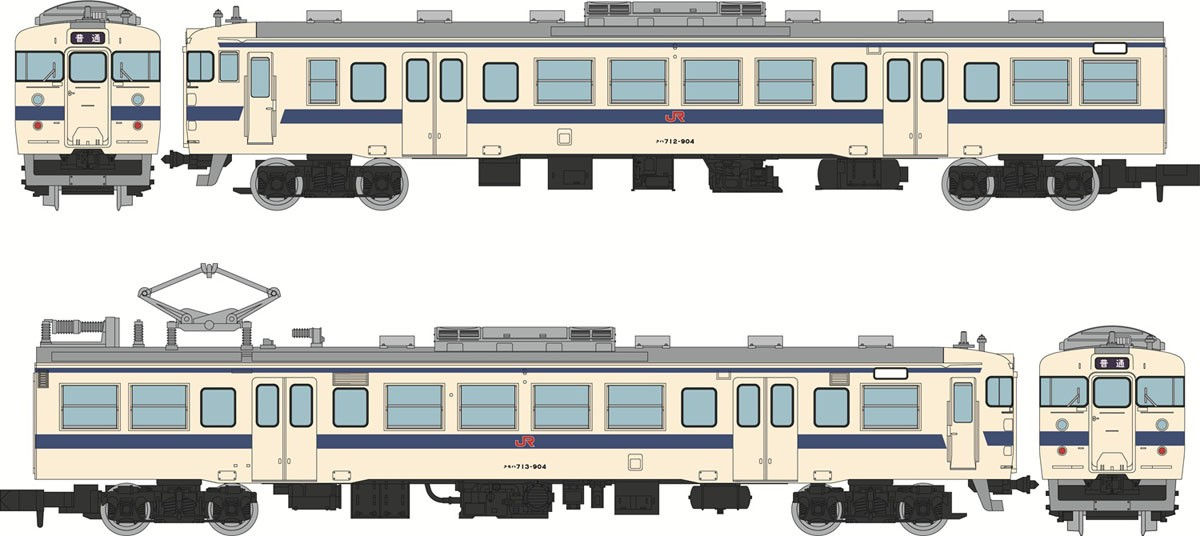 Tomytec 340416 -The Railway Collection JR Series 713-900(Kyushu Color)(2-Car Set