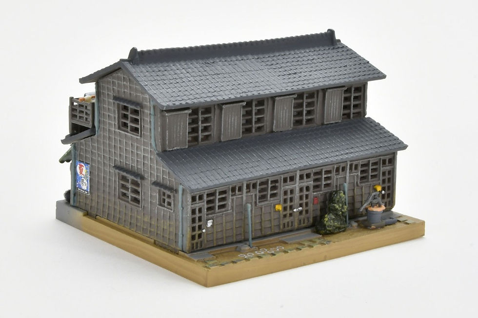 Thumbnail: Tomytec 338260 - The Building Collection 054-1R Corner Rowhouse with Shops A1R