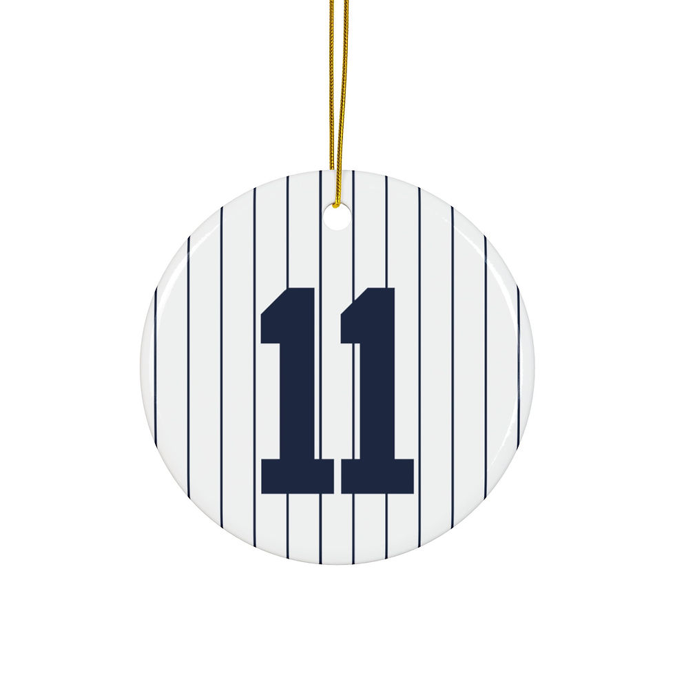 Thumbnail: Anthony Volpe #11 Ceramic Christmas Tree Ornament