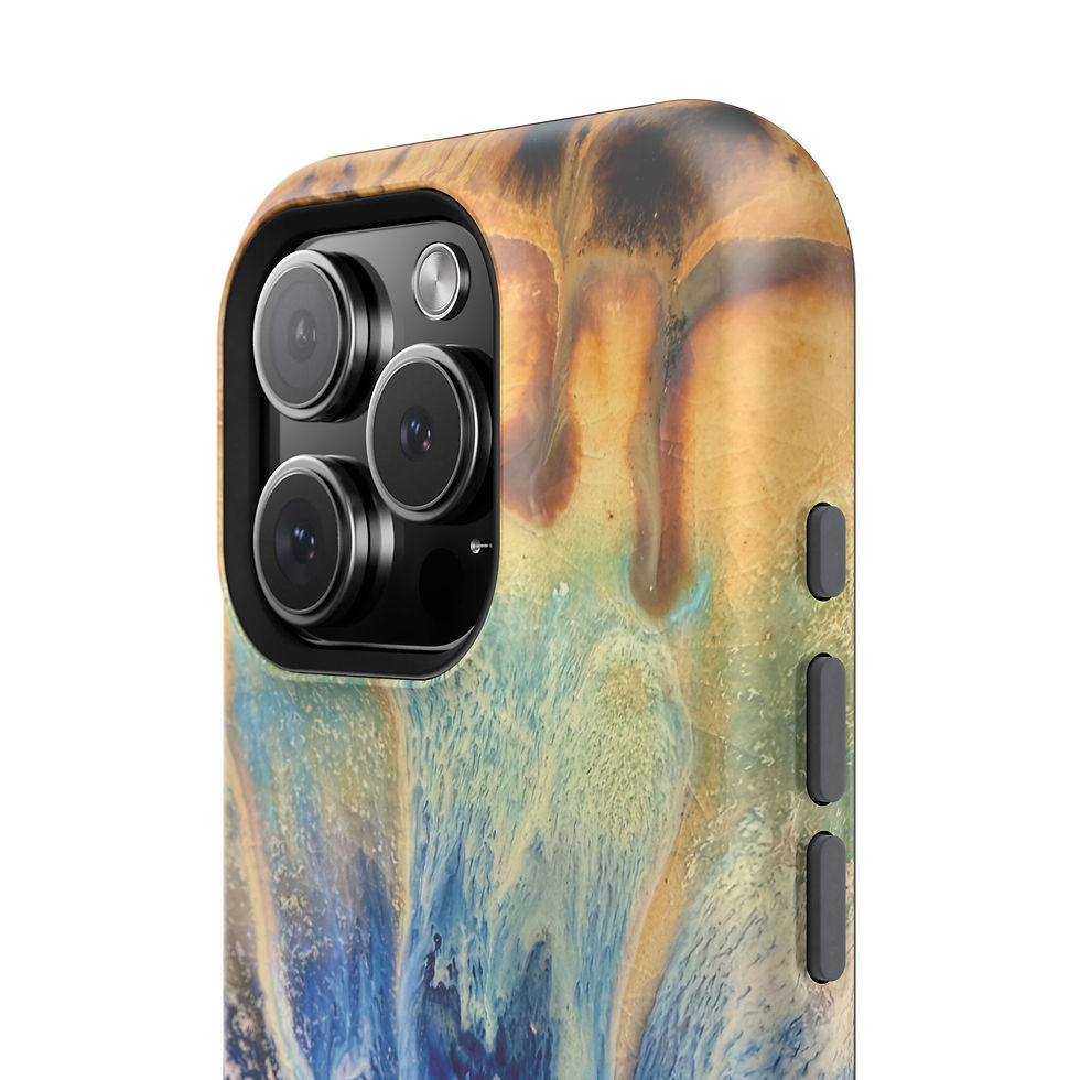 Thumbnail: Magnetic Tough Case for iPhone 13, 14, 15, 16 | Designed by Artsy Lady Ceramics