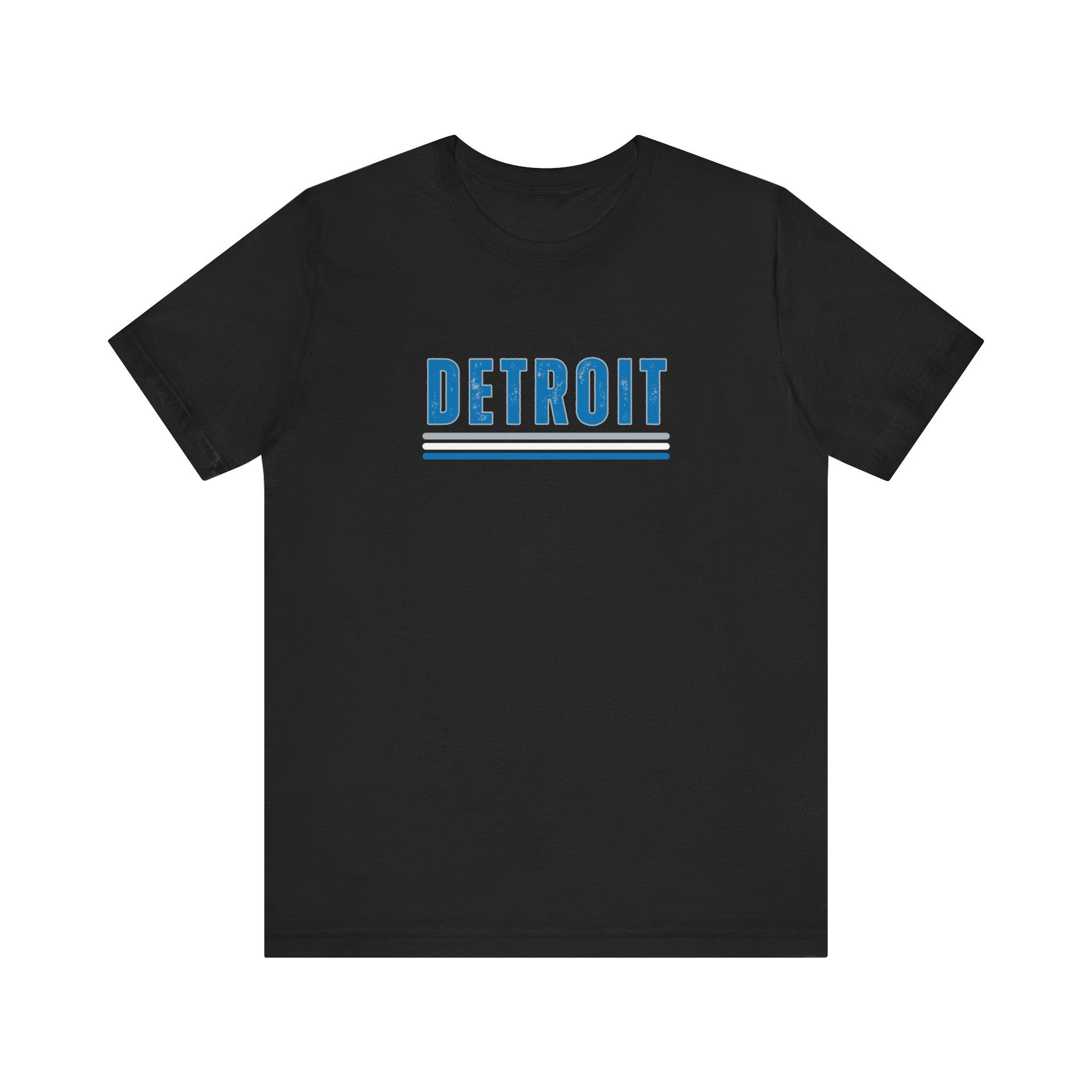 Detroit Football Unisex Black Short Sleeve T-Shirt