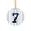 Thumbnail: Mickey Mantle #7 Ceramic Christmas Tree Ornament