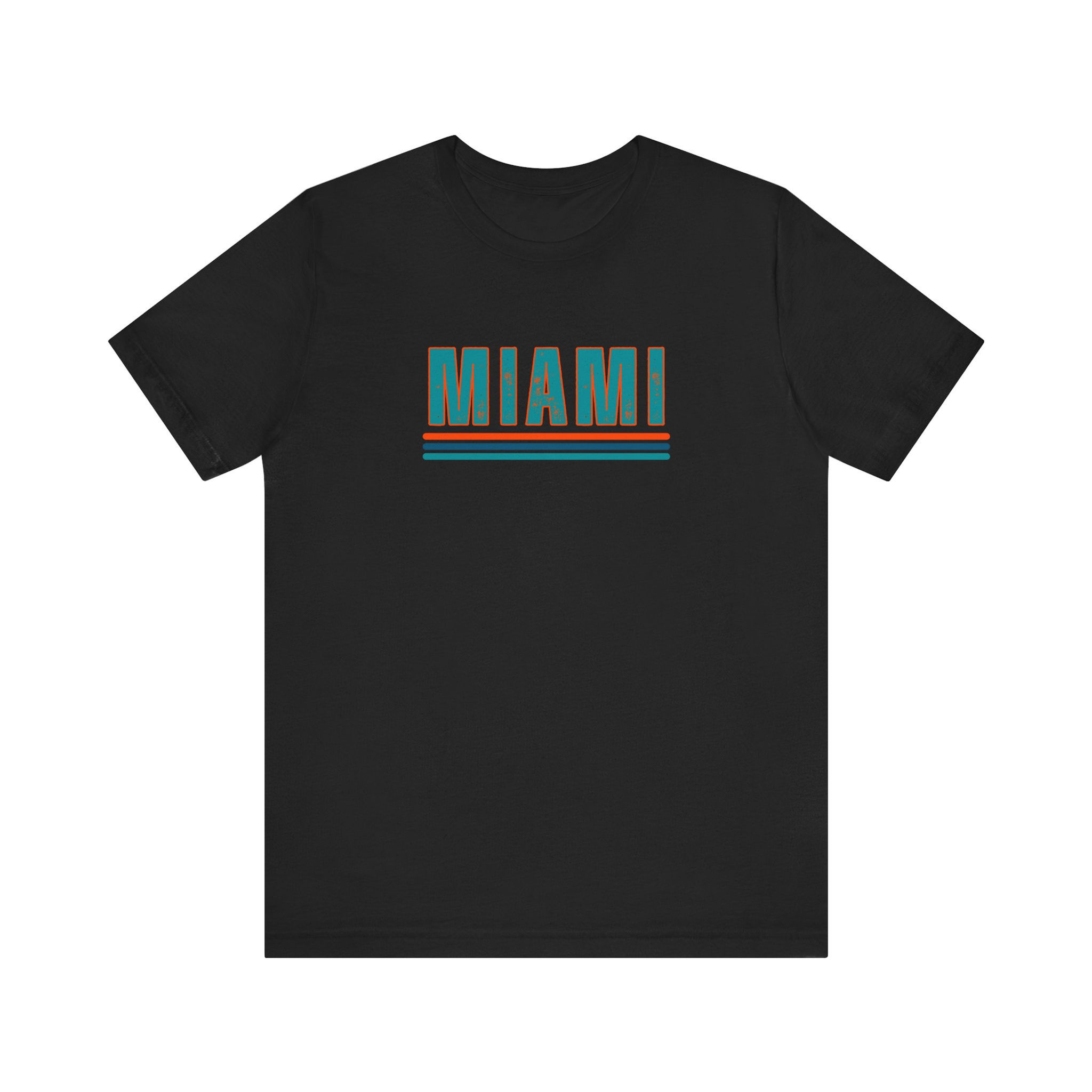 Miami Football Unisex Black Short Sleeve T-Shirt