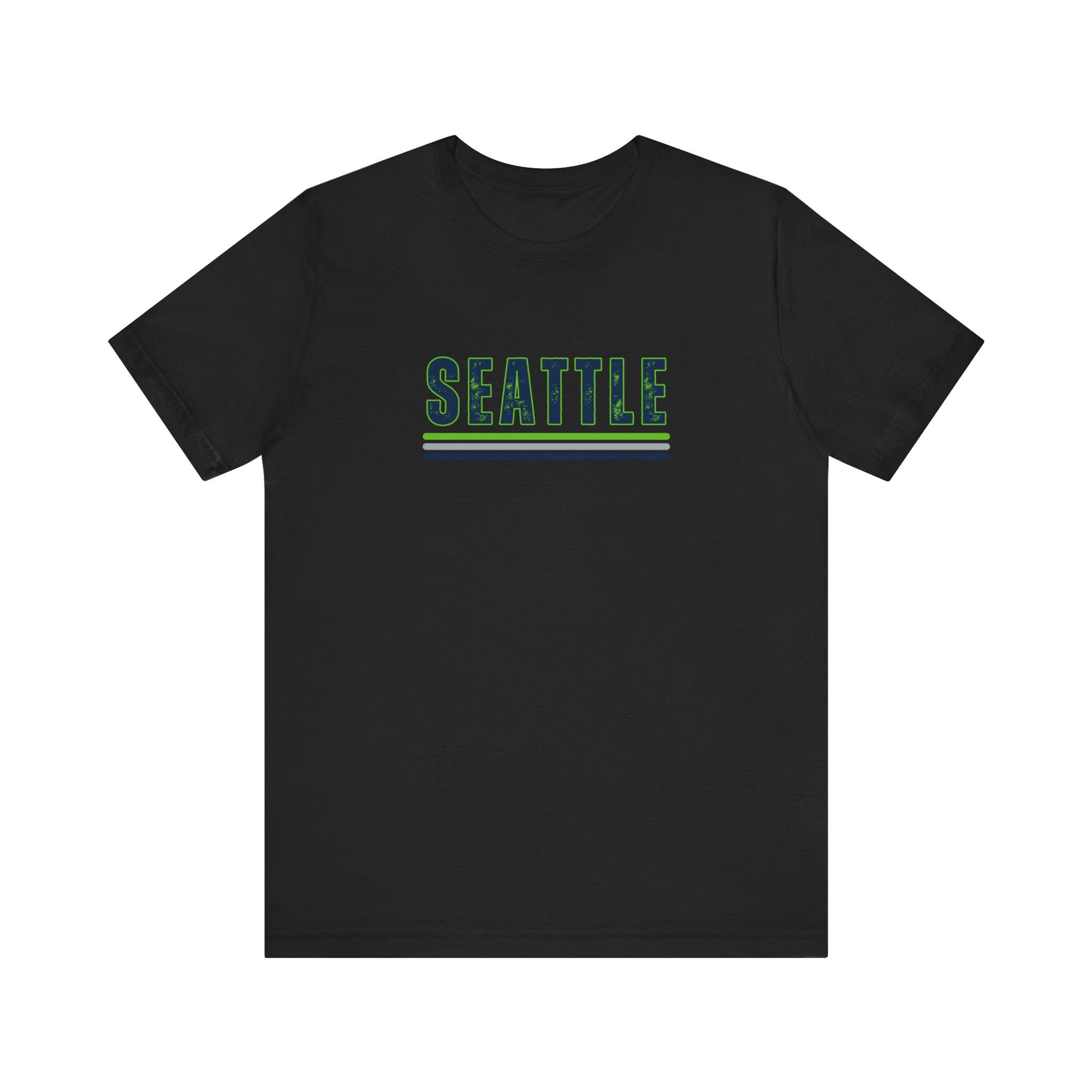 Seattle Football Unisex Black Short Sleeve T-Shirt