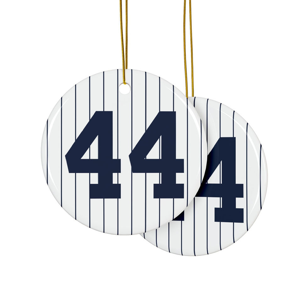 Thumbnail: Reggie Jackson #44 Ceramic Christmas Tree Ornament