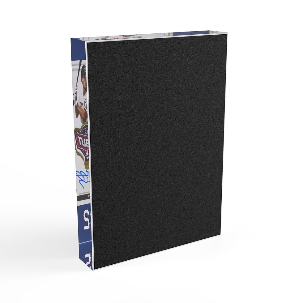 Thumbnail: Evan Carter MLB Debut Patch Auto Acrylic Block