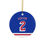 Thumbnail: Brian Leetch #2 Jersey Banner Ceramic Christmas Tree Ornament
