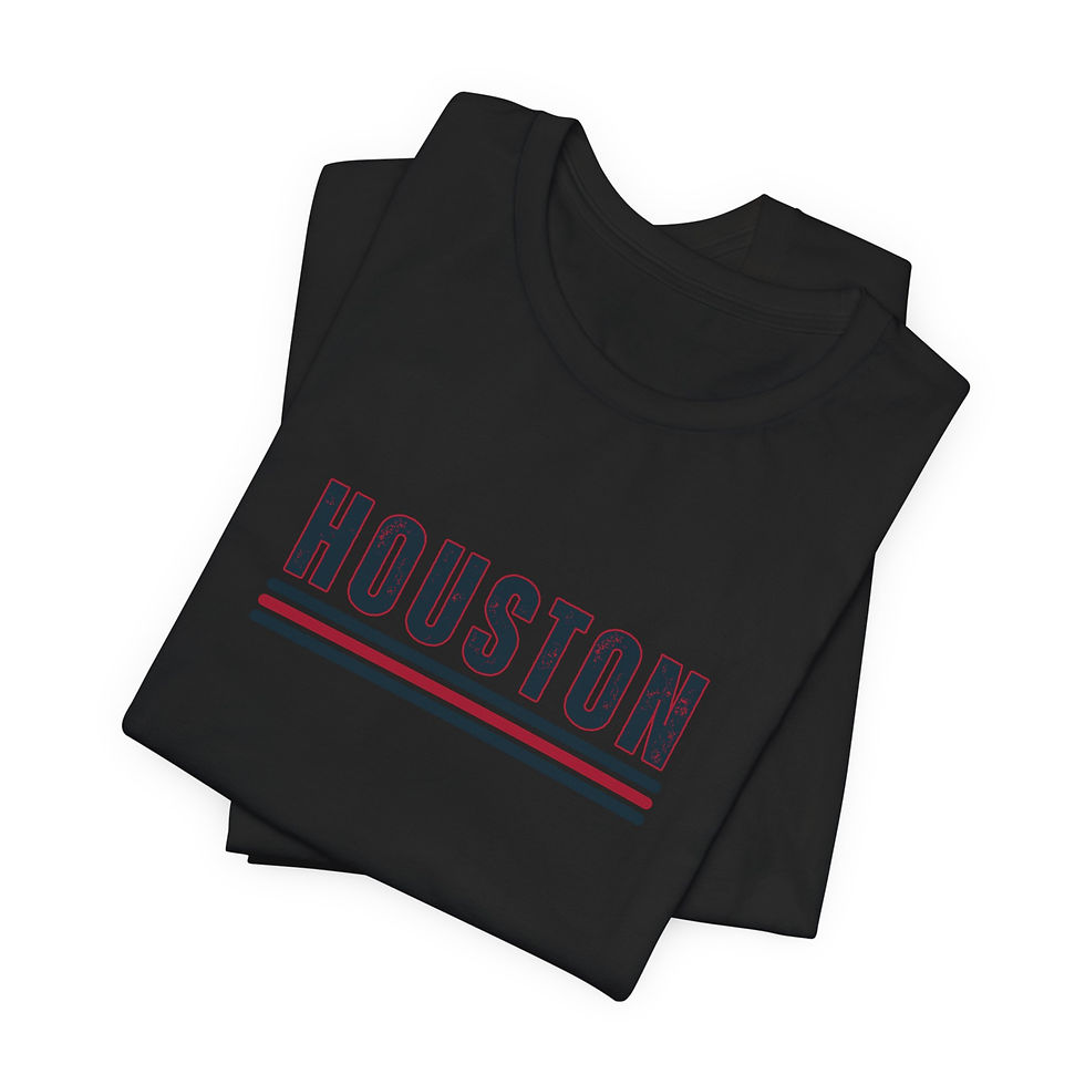 Thumbnail: Houston Football Unisex Black Short Sleeve T-Shirt