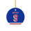 Thumbnail: Adam Graves #9 Jersey Banner Ceramic Christmas Tree Ornament