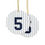 Thumbnail: Joe DiMaggio #5 Ceramic Christmas Tree Ornament