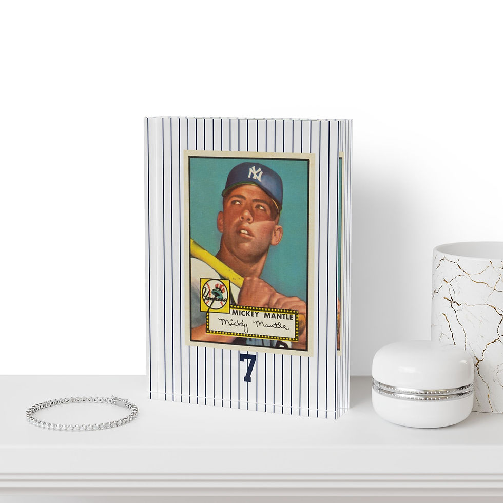 Thumbnail: Mickey Mantle Rookie Card Acrylic Block