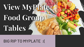 Big RIP to MyPlate: MyPlate Food Group Tables