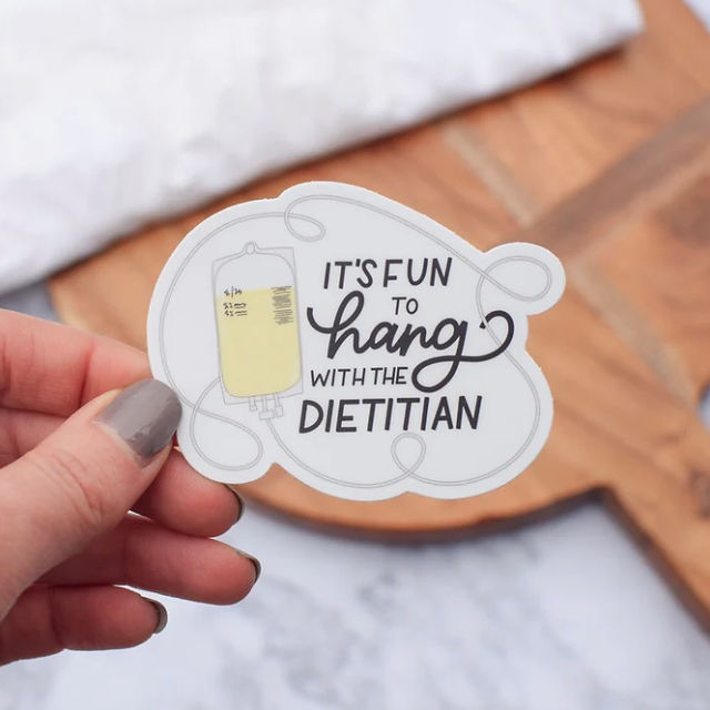 Registered Dietitian gift idea stickers It's Fun to Hang with the Dietitian Sticker from Donut Season