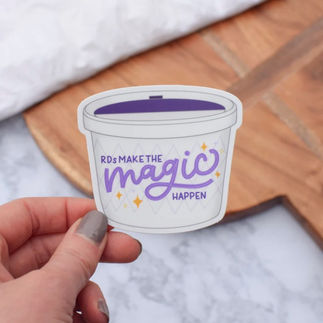 Dietitian gift idea RDs Make the Magic Happen decal from Donut Season