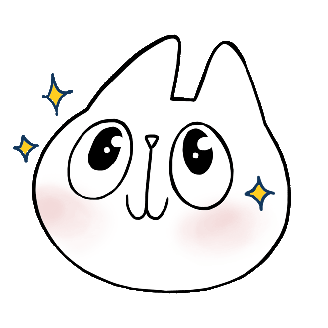 Animated GIF loop cat sparkles happy admire