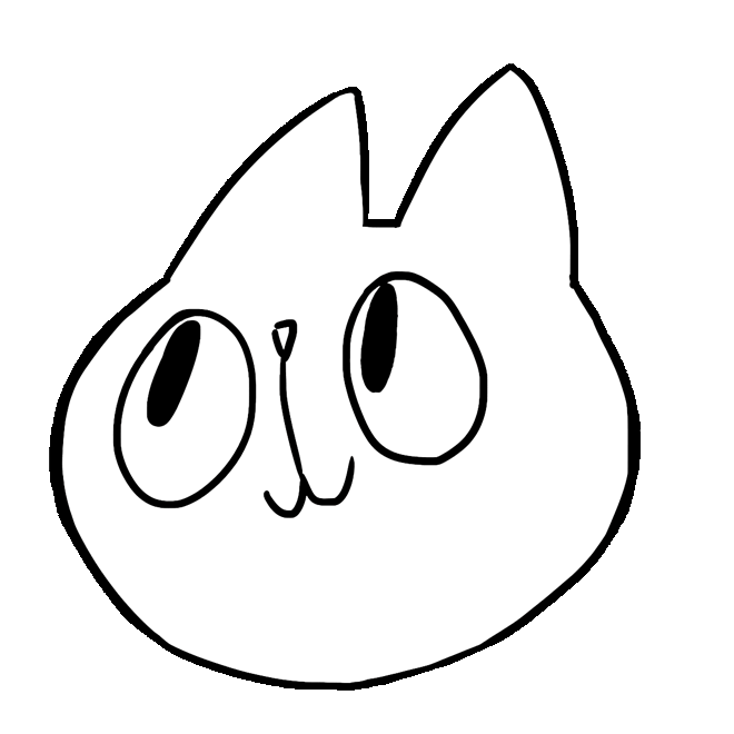 Animated GIF loop cat blush nod