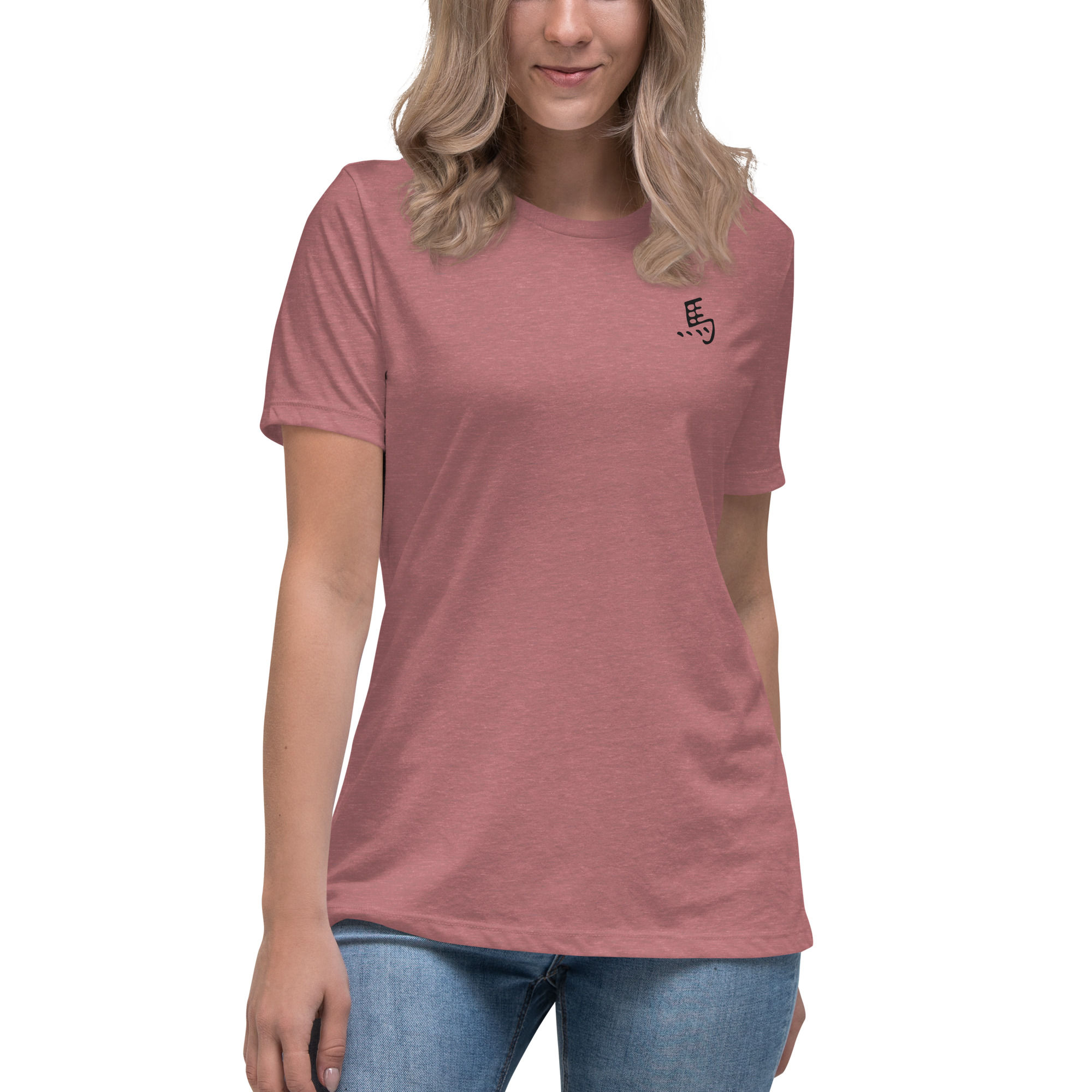 Women's Relaxed T-Shirt with Black Tao Logo