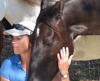 Caroline Grounding Herself With Horses - Free Holistic Horsemanship Horse Training - beyond natural horsemanship