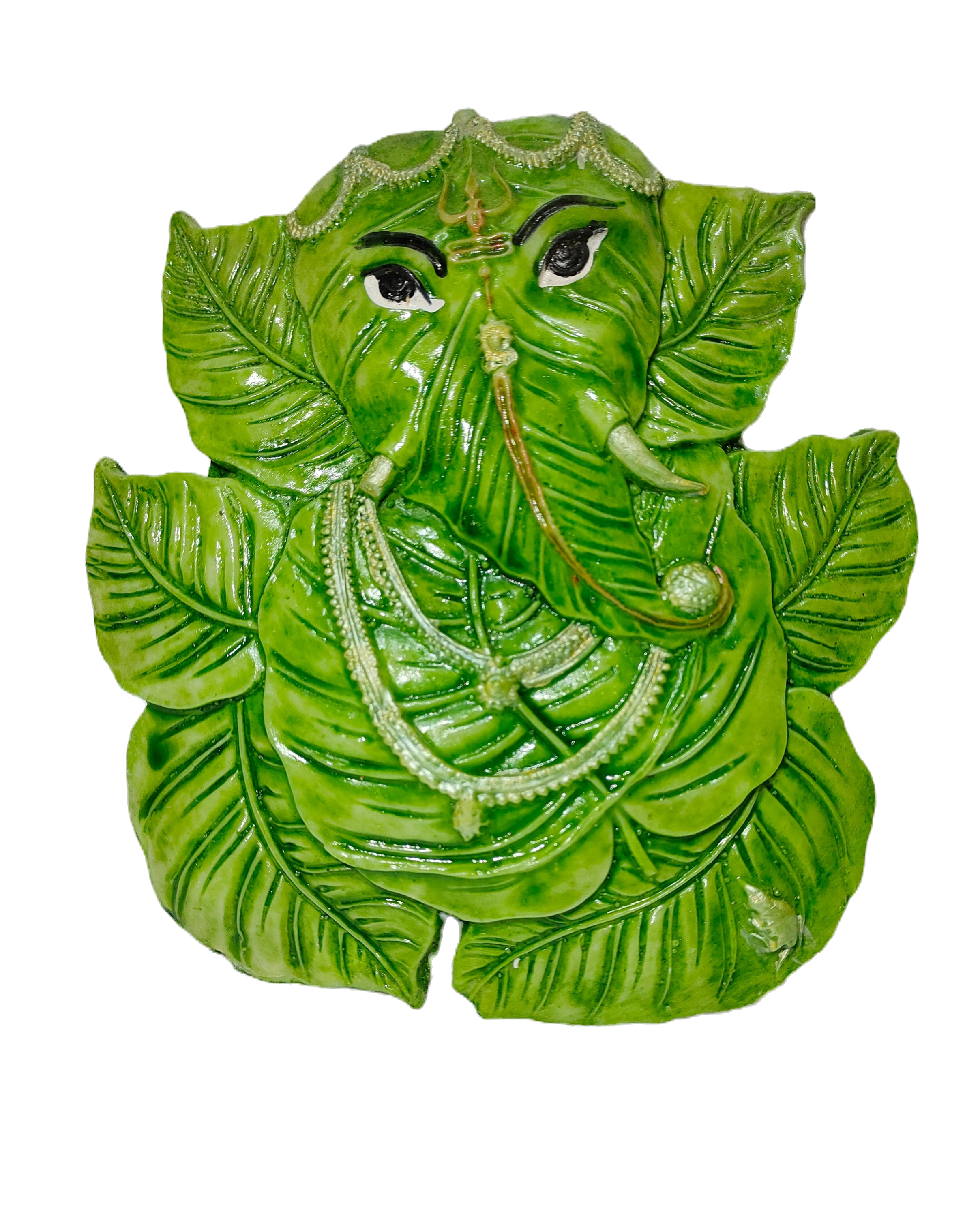 Wall Hanging Leaf Ganehsa, 21.5 cm height, 550 gm weight