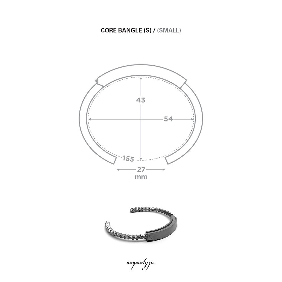Thumbnail: Concrete CORE Bangle (SMALL) / Frost