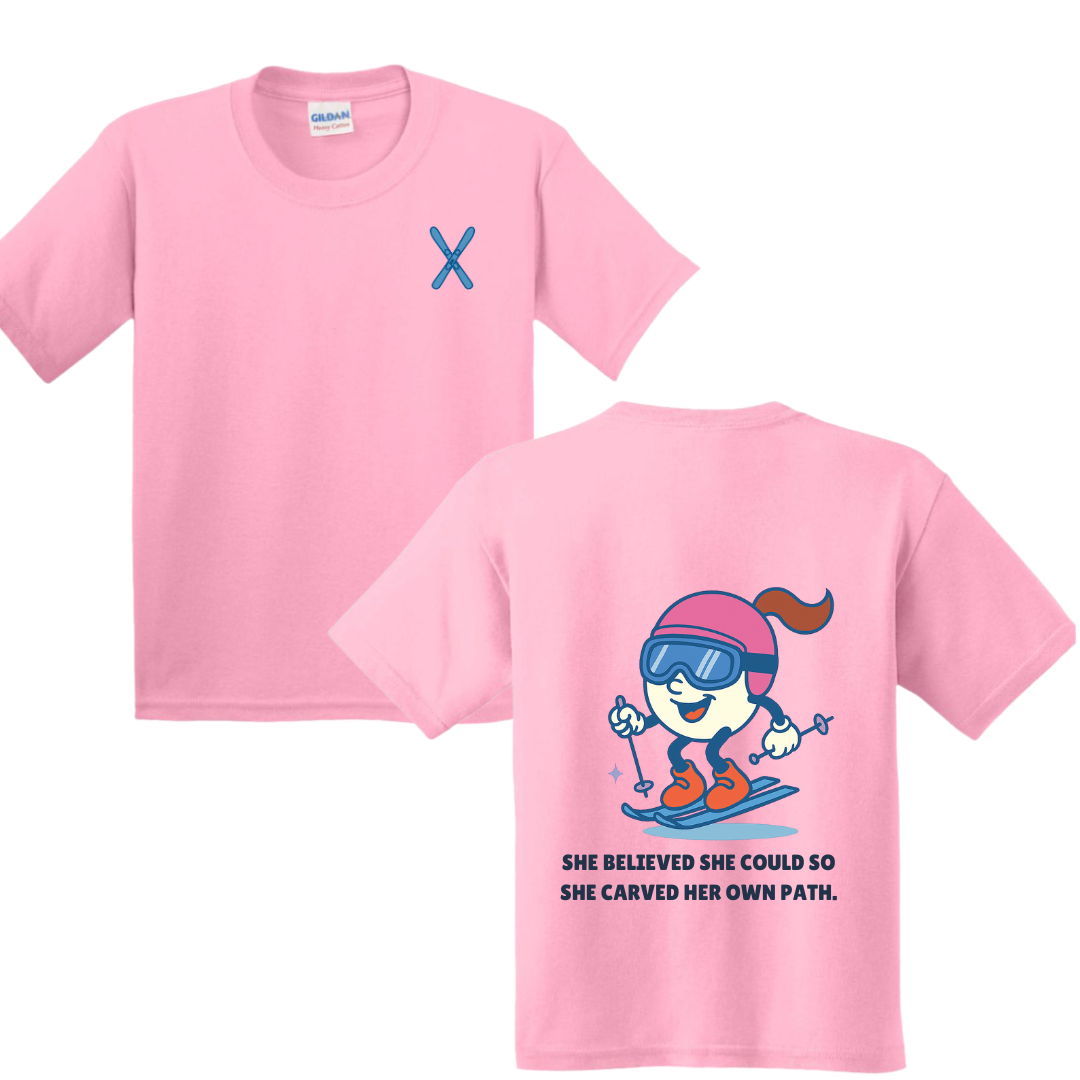 she believed she could so she carved her own path tee (youth)