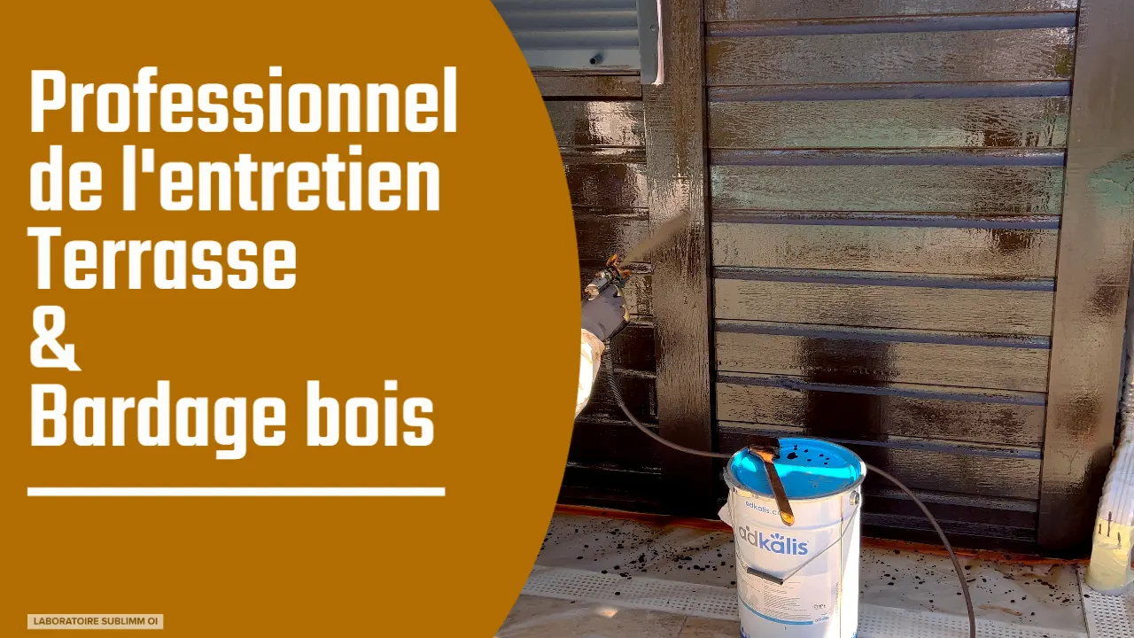Application d'un saturateur sur un bardage bois avec un pompe Airless professionnelle à la Réunion (974)