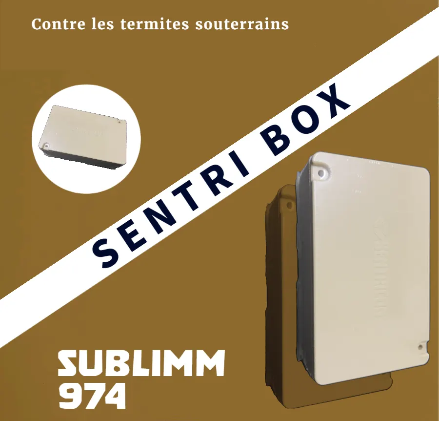 Sentri-box pro : piège appât avec matière active l'hexaflumeron pour éliminer les termites