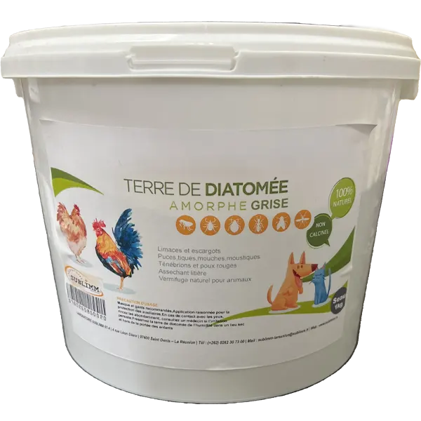 Miniature : Seau 2 kg de terre de diatomée blanche ou grise
