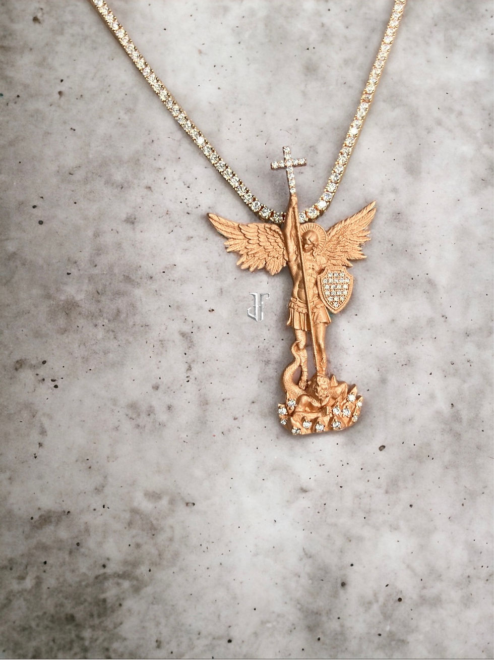 Thumbnail: SET MOISSANITE  TENNIS CHAIN + PENDANT