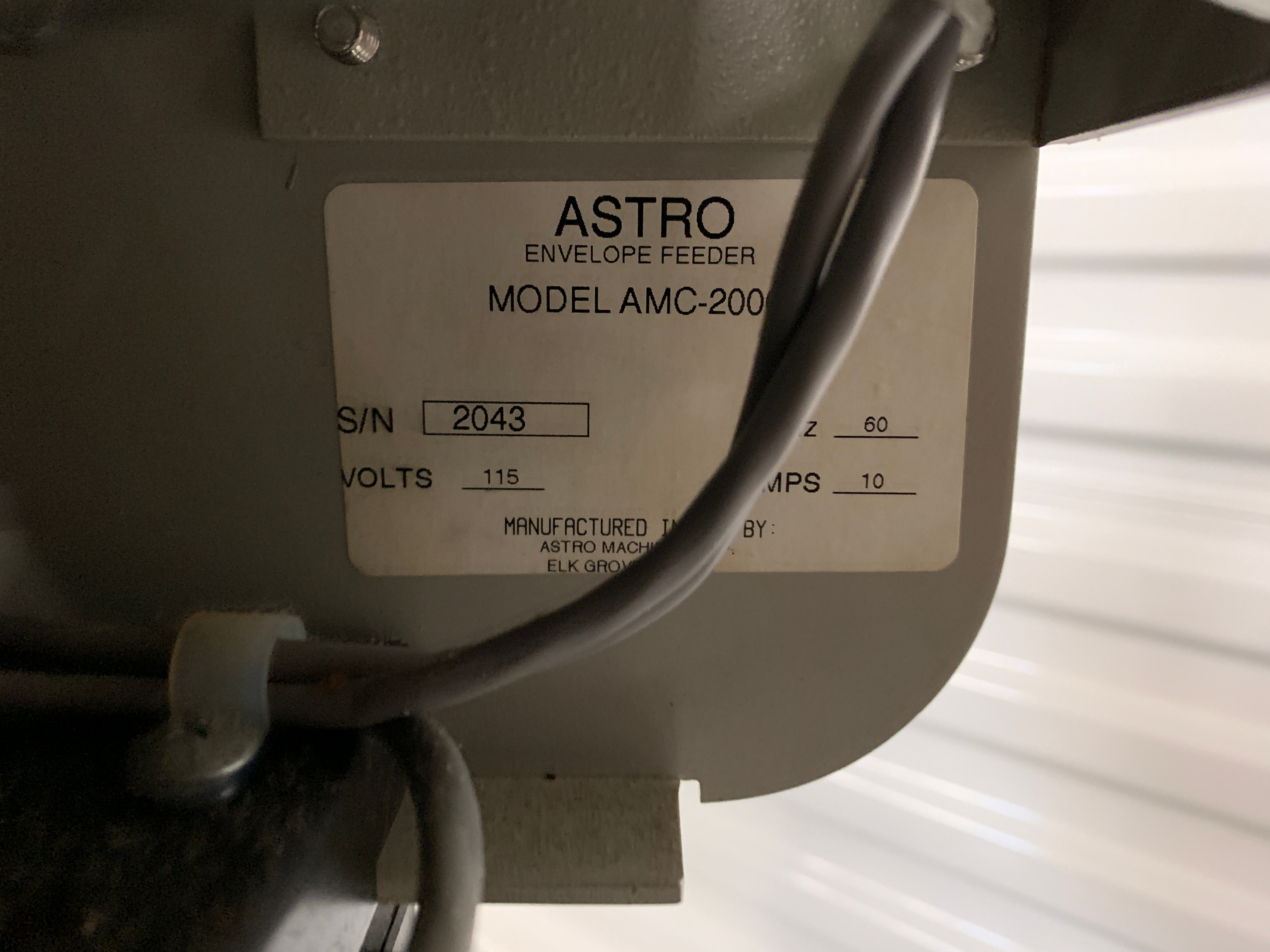 Astro Amc 2000 Envelope Feeder Grafix Plus