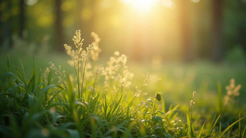 Close-up view of a serene landscape under daylight