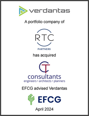 EFCG Advises Verdantas on Its Acquisition of CT Consultants