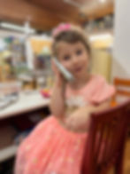 Child on telephone at LCDS