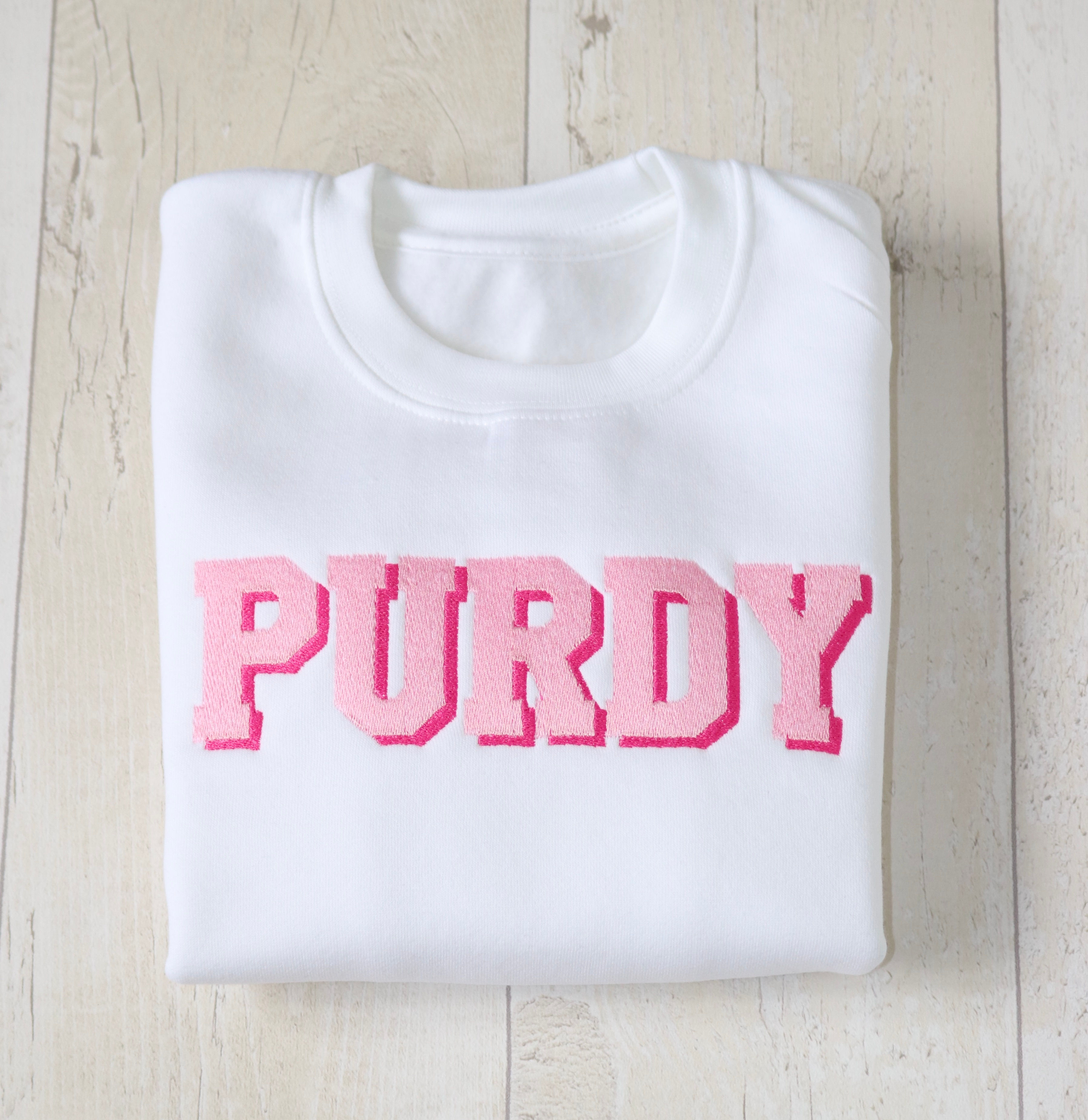 Varsity Font | Personalised | Pink