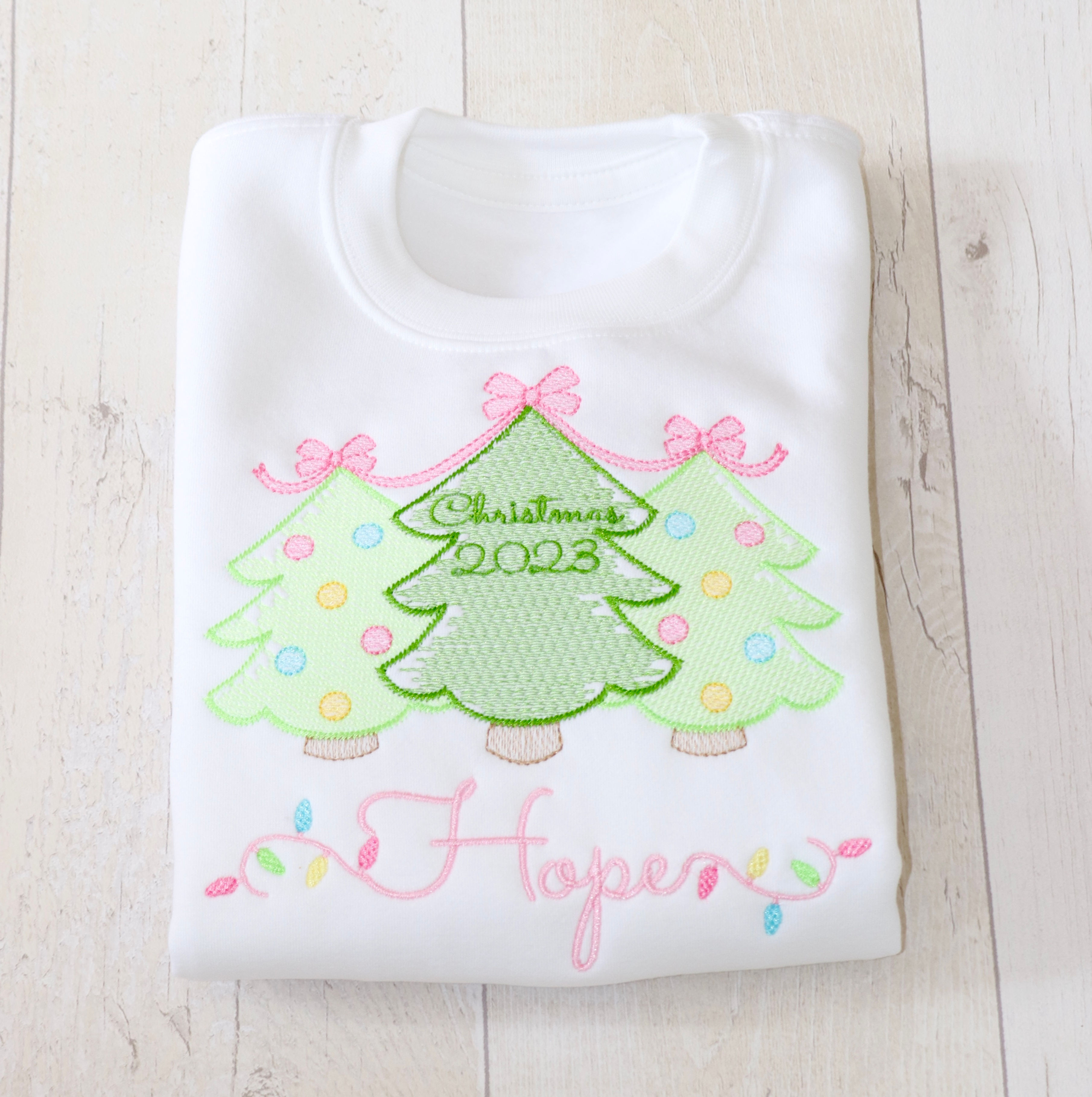 Christmas Trees | Personalised Pink | Christmas Lights
