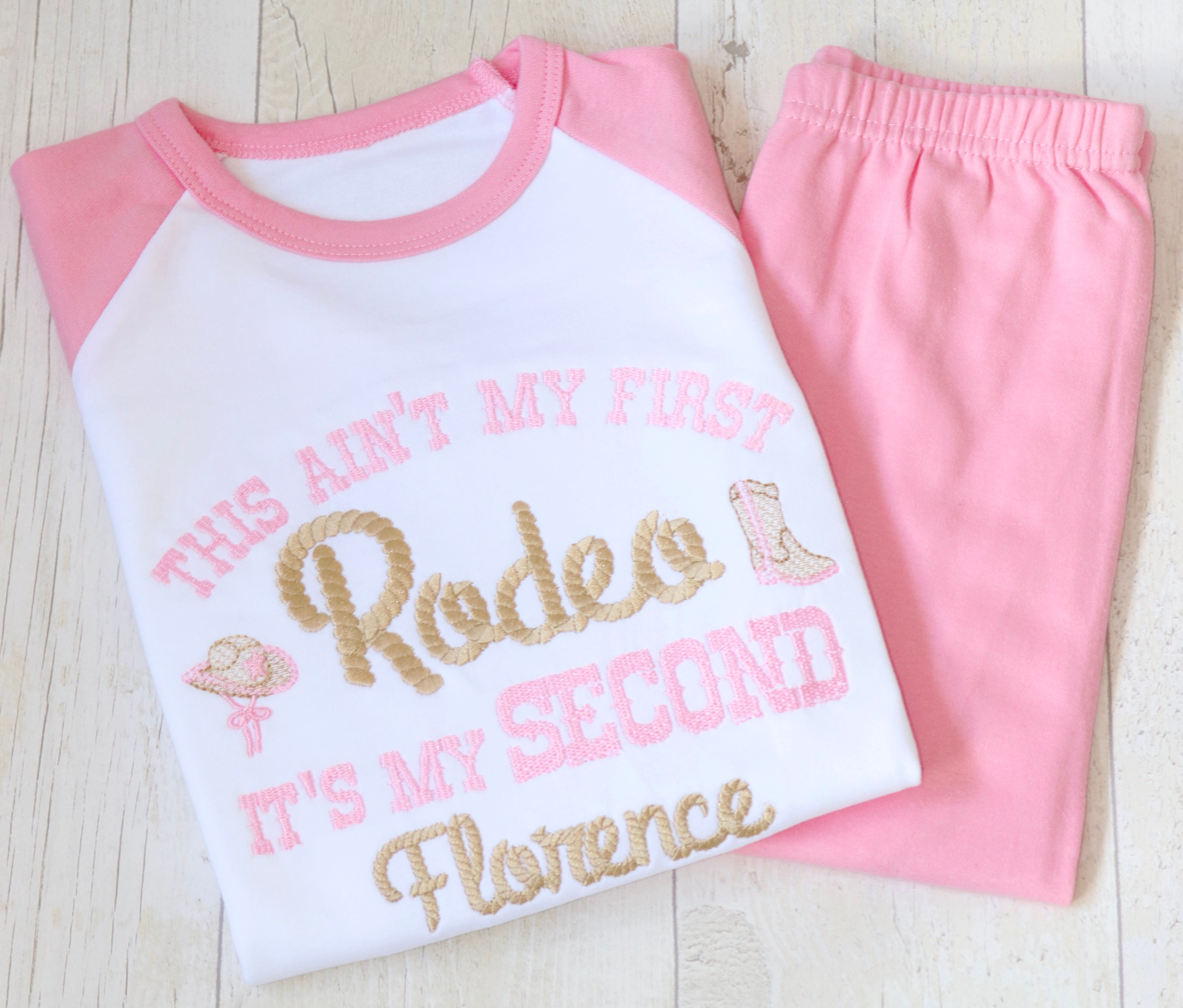 Personalised  This Ain't My First Rodeo Birthday PJs | Cowgirl